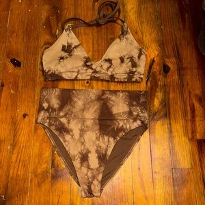 VS PINK Tie-Dye High Waisted Bikini Set